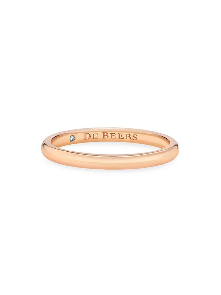 18K Rose Gold Classic Wedding Band