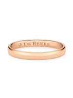 Wide Court Band 18K Rose Gold Wedding Ring