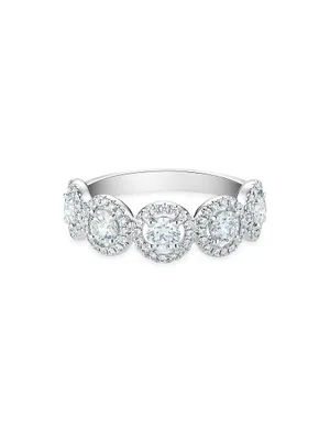 Aura Platinum & Diamond Half Eternity Band