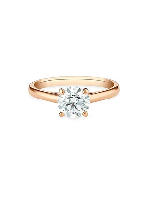 DB Classic 18K Rose Gold & 1 TCW Brilliant-Cut Natural Diamond Engagement Ring