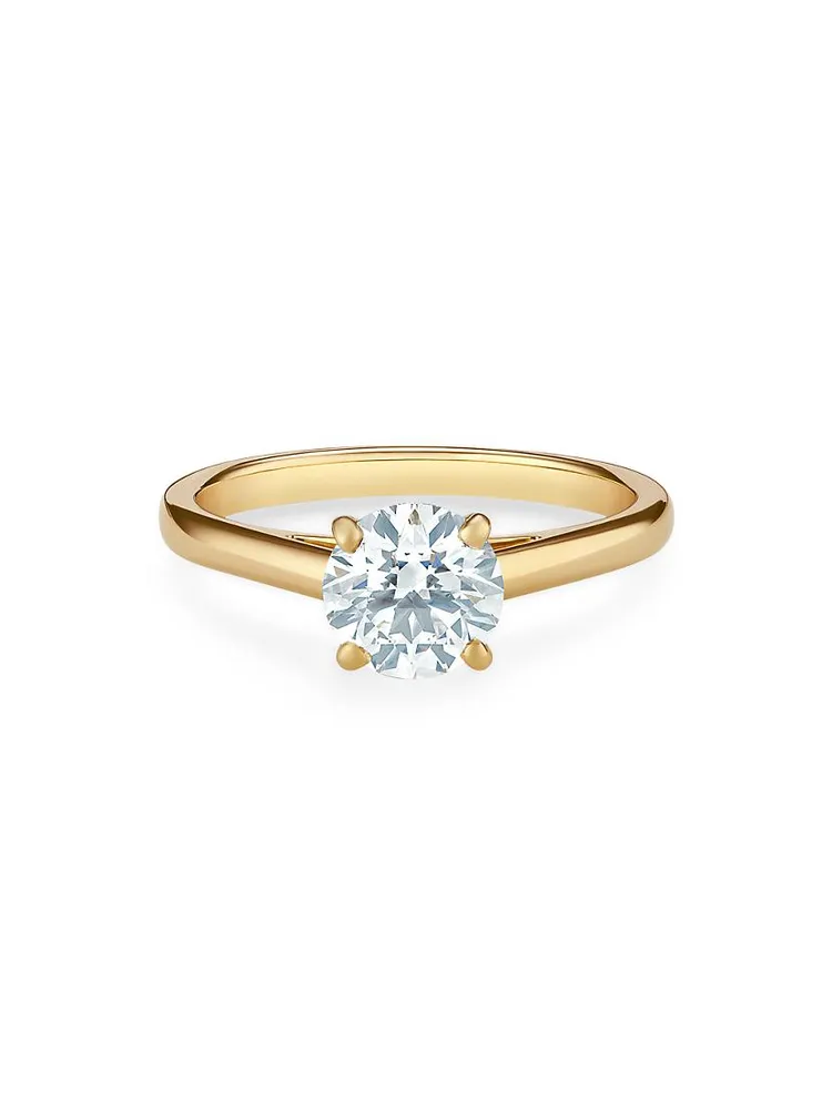 DB Classic 18K Yellow Gold & 0.7 TCW Brilliant-Cut Natural Diamond Engagement Ring