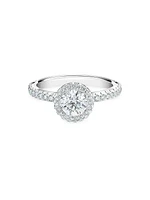 Aura Platinum & TCW Diamond Halo Engagement Ring