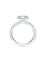 Aura Platinum & TCW Diamond Halo Engagement Ring