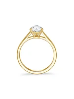 DB Classic 18K Yellow Gold & 1.03 TCW Pear-Cut Diamond Engagement Ring