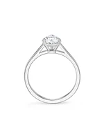 DB Classic Platinum & 1.02 TCW Pear-Cut Diamond Engagement Ring