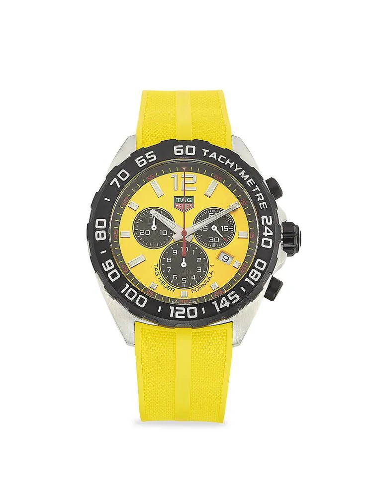Formula 1 Stainless Steel & Rubber Strap Watch
