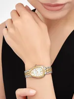 Serpenti Seduttori Stainless Steel & 18K Yellow Gold Bracelet Watch