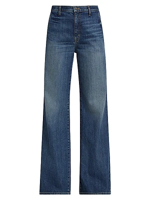 Anna High-Rise Stretch Wide-Leg Jeans