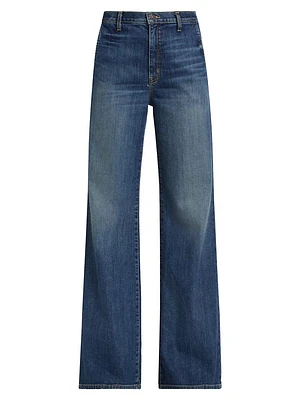 Anna High-Rise Stretch Wide-Leg Jeans