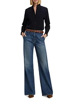 Anna High-Rise Stretch Wide-Leg Jeans