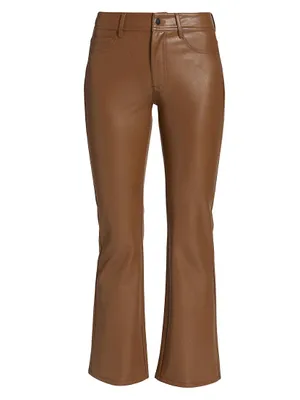 Claudine Faux Leather Flared Leg Pants