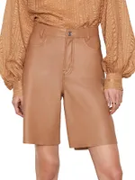 Leather Bermuda Shorts