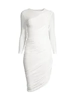 Diana Ruched Long-Sleeve Minidress