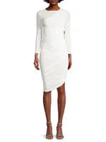 Diana Ruched Long-Sleeve Minidress