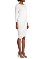 Diana Ruched Long-Sleeve Minidress