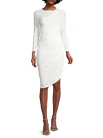 Diana Ruched Long-Sleeve Minidress