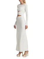 Cut-Out Jersey Maxi Dress