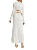 Cut-Out Jersey Maxi Dress