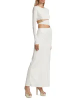 Cut-Out Jersey Maxi Dress