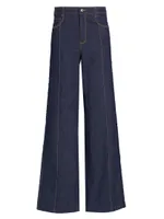 Francine High-Rise Stretch Straight-Leg Jeans