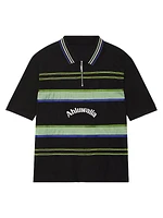 Buke Striped Short-Sleeve Polo Shirt