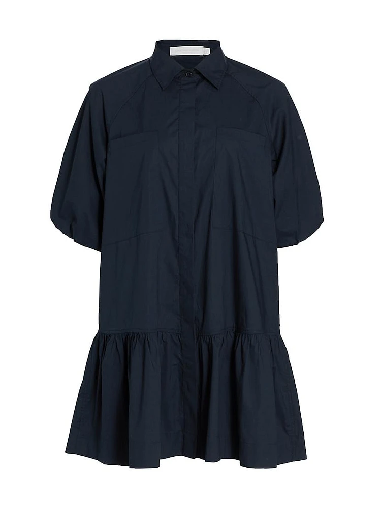 Crissy Cotton Poplin Mini Shirtdress