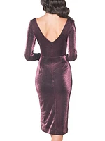 Lois Ruched Body-Con Midi-Dress