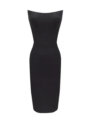 Cosette Strapless Body-Con Midi-Dress