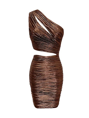 Kielo Metallic Cut Out Minidress
