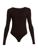 Knit Twisted Cut-Out Bodysuit