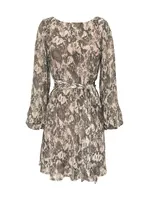 Kirsi Floral Self-Tie Minidress