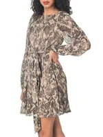 Kirsi Floral Self-Tie Minidress