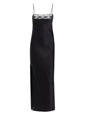 Willa Silk Satin Maxi-Dress