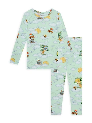 Little Kid's Posh Tree House Two-Piece Basic Pajama Set