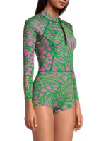 Animal Print Short Wetsuit