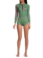 Animal Print Short Wetsuit