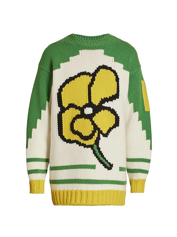 Floral Intarsia Sweater