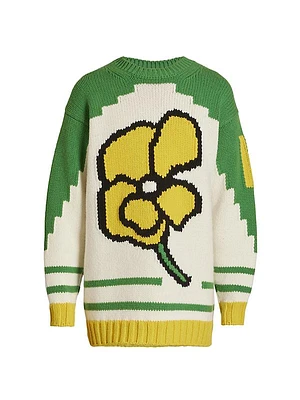 Floral Intarsia Sweater