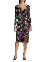 Dalmira Floral Ruffle-Embellished Dress