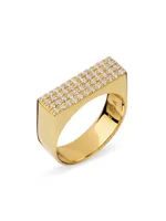 Long Beach 18K Yellow Gold & Diamond Bar Ring