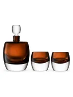 Whisky Club 3-Piece Decanter & Tumblers Set