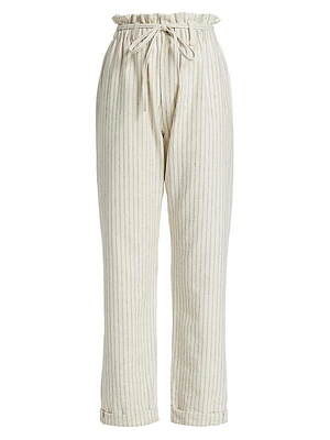 Tie Straight-Leg Pants