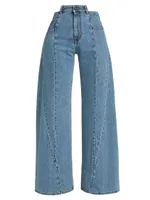 Five-Pocket Wide-Leg Jeans