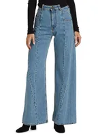 Five-Pocket Wide-Leg Jeans