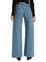 Five-Pocket Wide-Leg Jeans