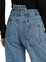 Five-Pocket Wide-Leg Jeans