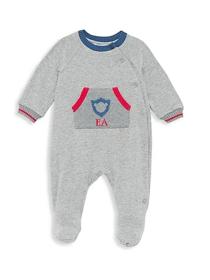 Baby Boy's Knit Kangaroo Pocket Footie