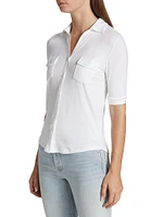 Soft Touch Elbow-Sleeve Pocket Shirt