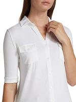 Soft Touch Elbow-Sleeve Pocket Shirt