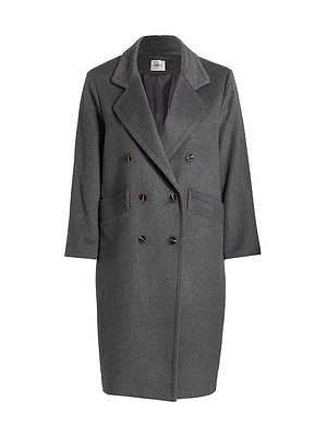 Wool-Blend Car Coat